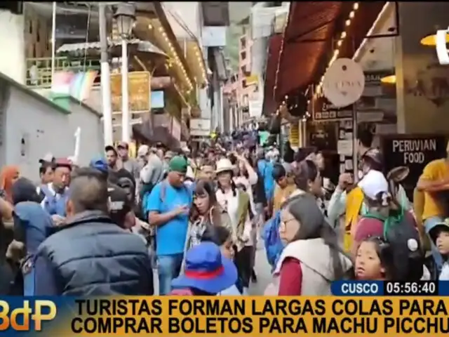 Cusco: turistas hacen largas colas por boletos para ingresar a Machu Picchu