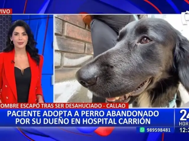 Mujer adopta a "firulais" abandonado por un paciente en el hospital Carrión