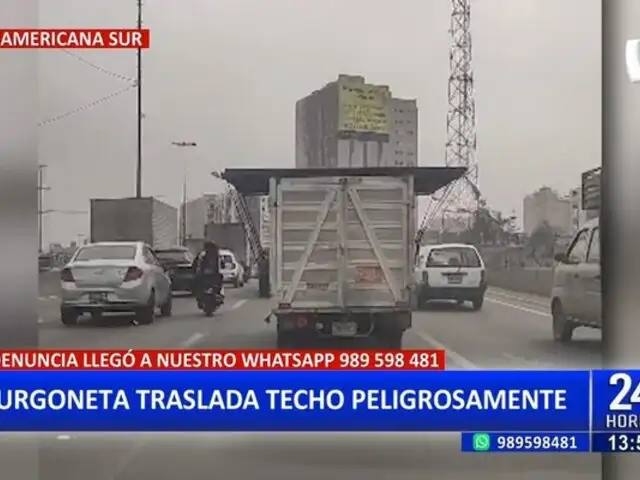 Captan furgoneta transportando carga peligrosa en la Panamericana Sur