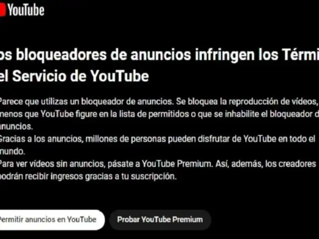 ¡Atención! YouTube castiga a usuarios que bloquean anuncios con AdBlock
