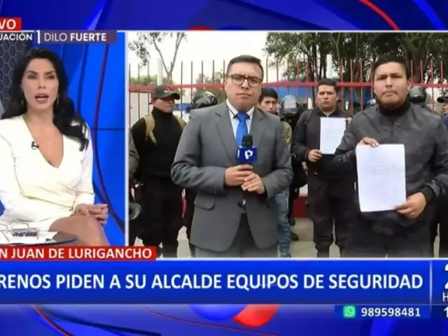 SJL: Serenos piden equipos de seguridad a alcalde Jesús Maldonado