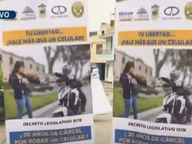 Rímac: colocan carteles de advertencia como medida para luchar contra la delincuencia