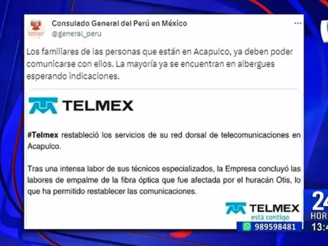 Huracán Otis: Consulado de Perú en México pide a compatriotas estar atentos a evacuación