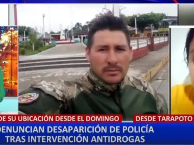 San Martín: denuncian desaparición de Policía durante operativo antidrogas en el Huallaga