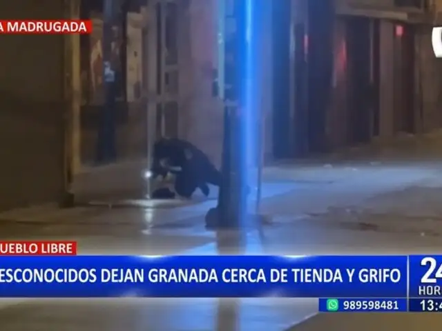 Pueblo Libre: Sujetos dejan granada de guerra frente a tienda comercial