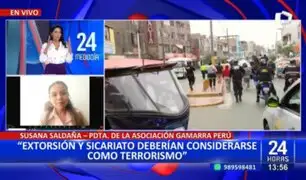 Susana Saldaña: "La extorsión y el sicariato deberían considerarse como terrorismo"