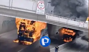Villa María del Triunfo: impactantes imágenes de camión incendiándose en ByPass