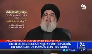 Líder de Hezbollah niega participación en masacre en Israel: "Fue una operación 100% palestina"