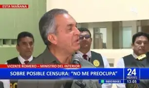 Vicente Romero sobre posible moción de censura: "No me preocupa"