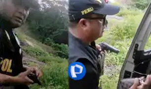 Tarapoto: captan a falsos policías asaltando a pasajeros de un miniván