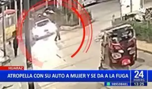 Huaraz: Conductor atropella a mujer y se da a la fuga