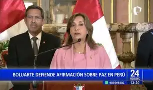 Boluarte defiende declaración sobre paz y calma en Perú: "No es que yo estaba en las nubes"