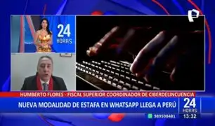 Humberto Flores: "Advertimos que existe una nueva modalidad de estafa a través de WhatsApp"