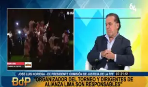 José Luis Noriega sobre apagón en Matute: “Organizador del torneo y Alianza Lima son los responsables”