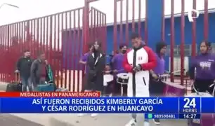 Huancayo: Medallistas Kimberly García y César Rodríguez recibieron cálido homenaje