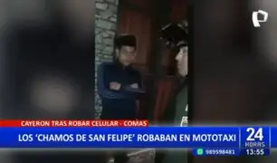 Caen "Los Chamos de San Felipe" en Comas: Delincuentes robaban en mototaxi