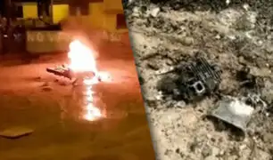 Vecinos queman motos de presuntos delincuentes en SJM