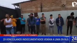 Tumbes: detienen a 19 venezolanos indocumentados que intentaban llegar a Lima