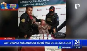 Huánuco: Capturan a anciano que robó 131 mil soles en tienda de zapatillas