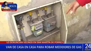 SMP: Robo de medidores de gas deja sin servicio a varias viviendas