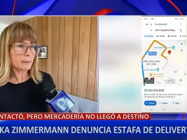 Olenka Zimmermann denuncia falta de solución de empresa de motorizados tras pérdida de sus productos