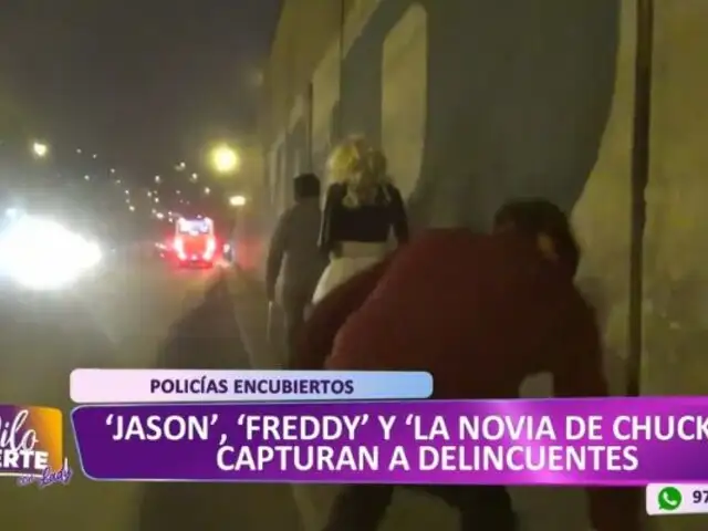 SJL: Policías disfrazados de "Freddy Krueger", "Jason" y "Tiffany" detinenen a vendedores de droga