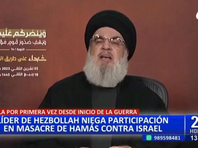 Líder de Hezbollah niega participación en masacre en Israel: "Fue una operación 100% palestina"