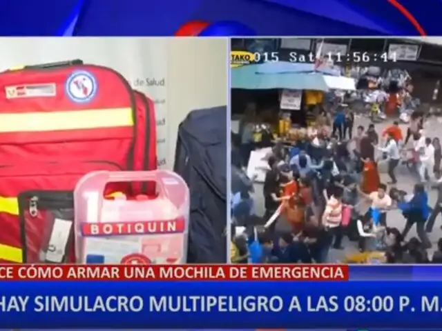 Tercer Simulacro Multipeligro: ¿Qué deben tener mochila de emergencia?
