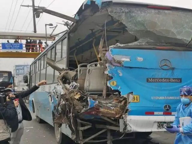 Los Olivos: ATU inhabilitará a choferes de buses que causaron accidente