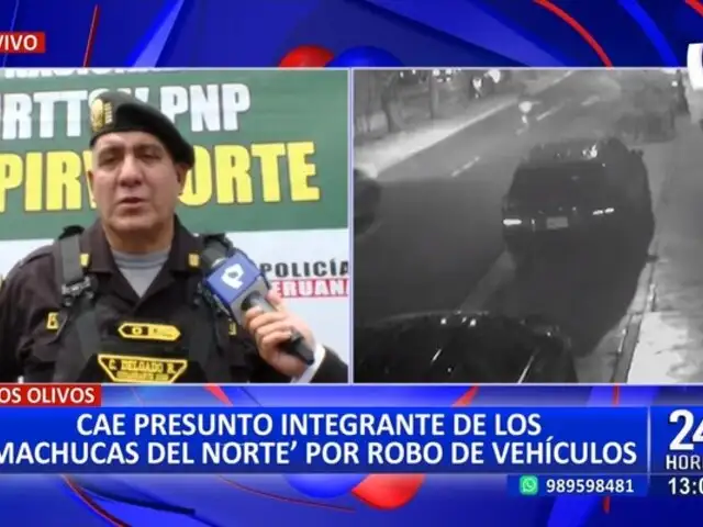 Los Olivos: Cae presunto inegrante de "Los machuca del norte" dedicados al robo de vehículos