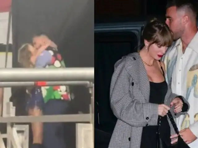 Taylor Swift corre a besar a Travis Kelce luego de concierto en Argentina