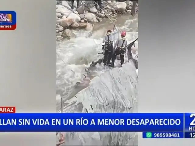 Tragedia en Huaraz: Hallan sin vida en un río a menor desaparecido hace 3 días