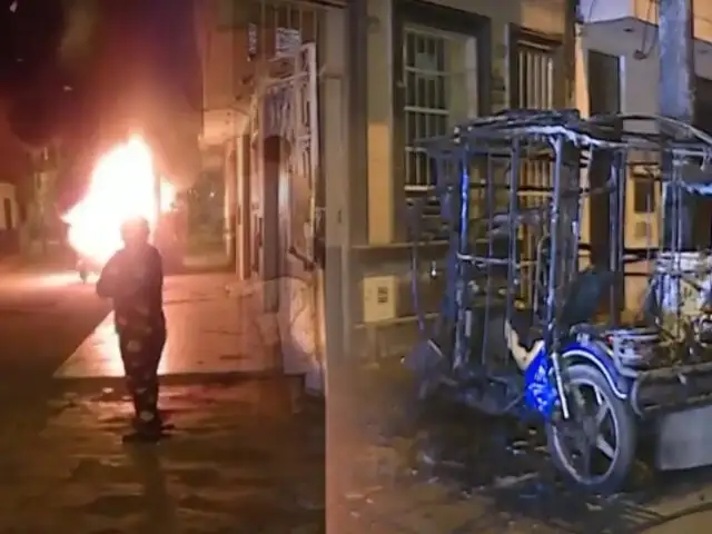 Incendio de dos mototaxis enciende las alarmas en los vecinos del Rímac