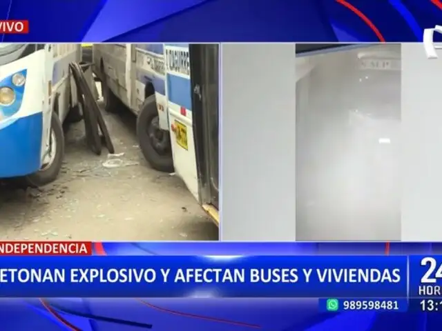 Caos en Independencia: Detonación de explosivo dejó 20 viviendas y 3 autobuses dañados