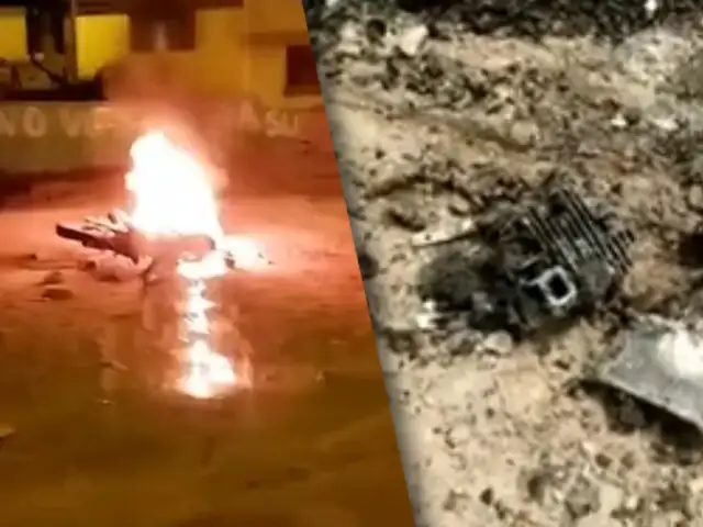 Vecinos queman motos de presuntos delincuentes en SJM