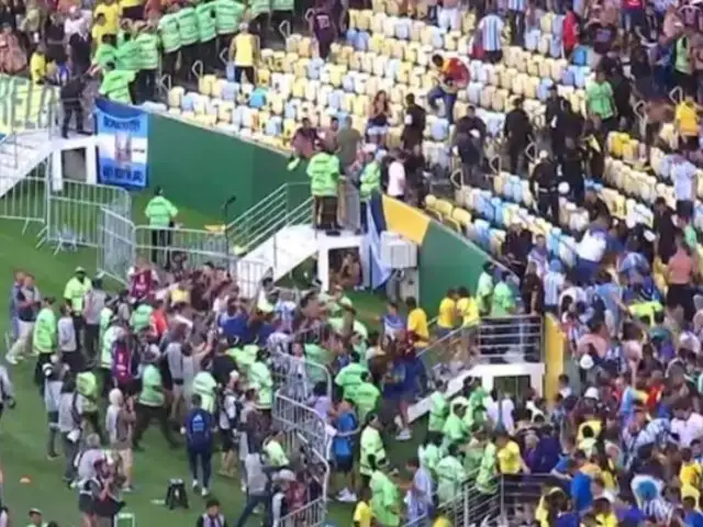 Batalla campal en las gradas del Maracaná: jugadores abandonaron el campo de juego