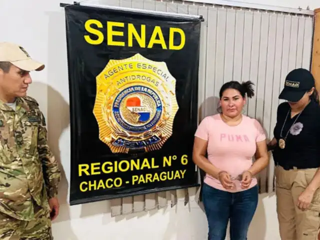 Autoridades de Paraguay intervienen a peruana por supuestamente traficar droga desde el Vraem