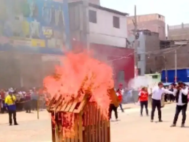 Simulacro de incendios en La Victoria: 50 galerías y 200 brigadistas participaron