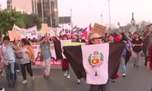 Centro de Lima: congresistas participan de marcha contra la corrupción