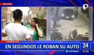 En cuestión de segundos: Delincuente roba su auto a joven en Chorrillos
