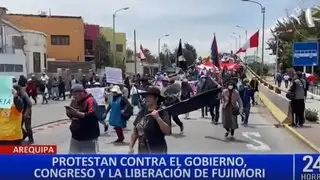 Arequipa: gremios y asociaciones marchan contra el gobierno y liberación de Fujimori