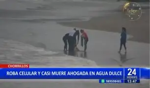 Chorrillos: Mujer casi muere ahogada en playa Agua Dulce tras robar un celular