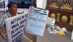 Trujillo: Multan con más de 1 mil soles a ciudadano que dejó basura frente a Municipalidad