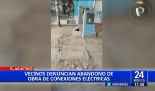 El Agustino: Vecinos denuncian abandono de obra de conexiones eléctricas