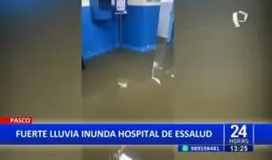 Pasco: Lluvia torrencial inunda hospital de EsSalud