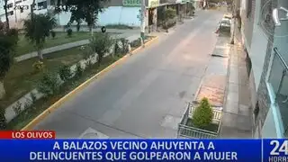 Los Olivos: A balazos vecino ahuyenta a delincuentes que golpearon a mujer para robarle