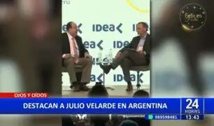 Destacan a Julio Velarde durante importante evento en Argentina