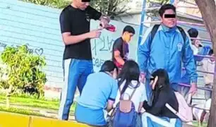Chiclayo: Escolares son captados consumiendo bedidas alcohólicas en un parque