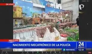 Navidad 2023: PNP elabora nacimiento mecatrónico en Arequipa