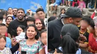 Jefferson Farfán visita asentamiento humano para entregar regalos a niños en Lima Norte